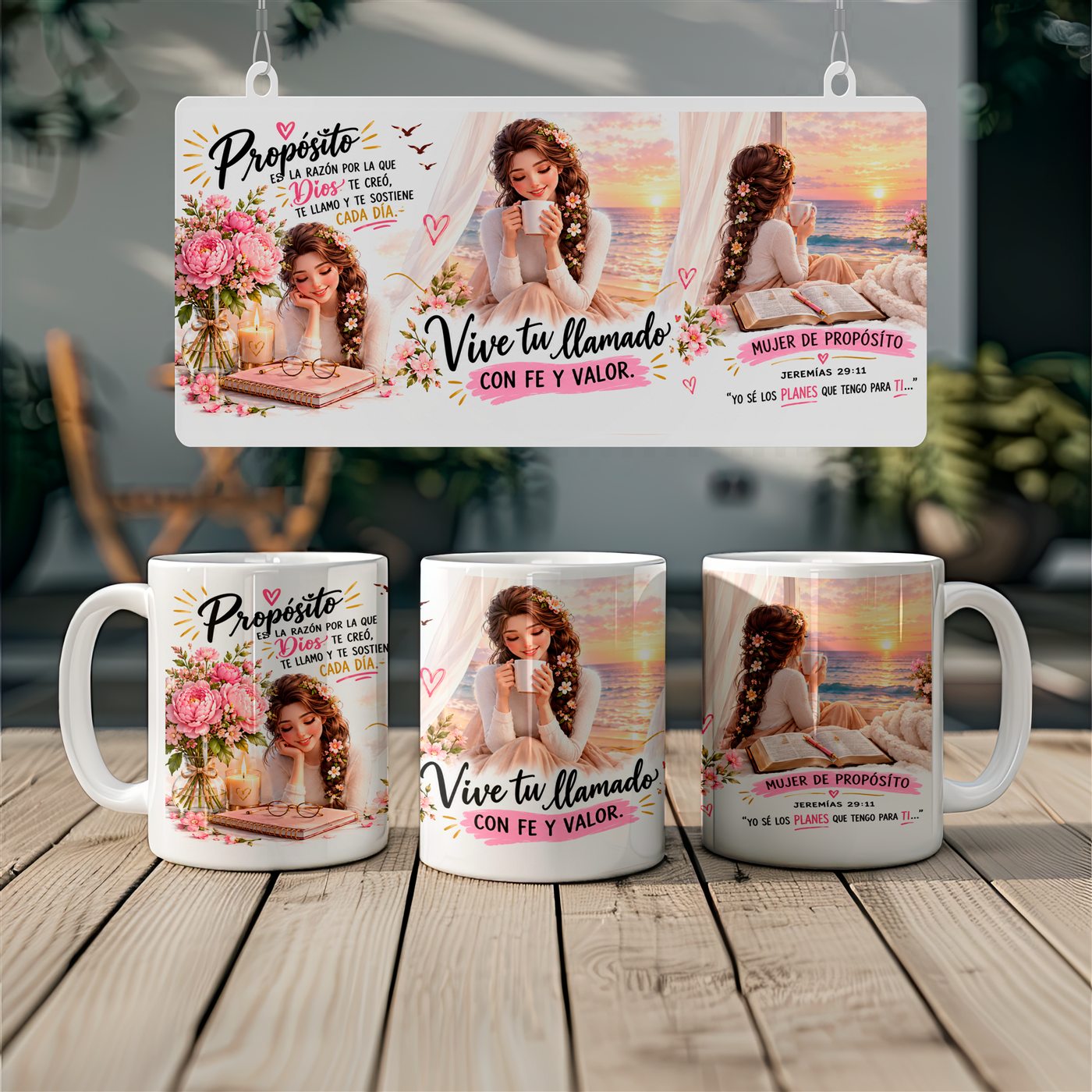 Taza Mujer de propósito vista desde diferentes ángulos
